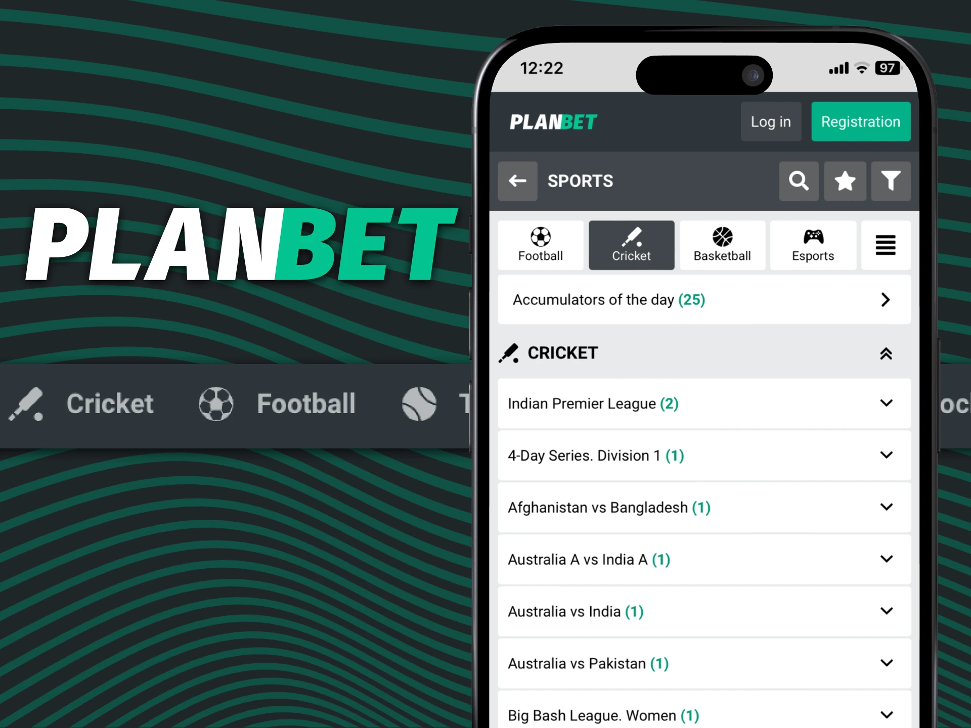 Sports betting on cricket, football and more in the Planbet app