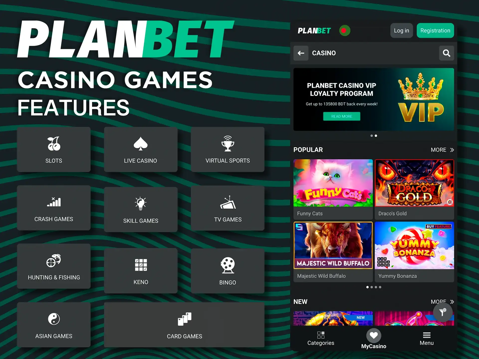 Find out what benefits await you at Planbet casino games.