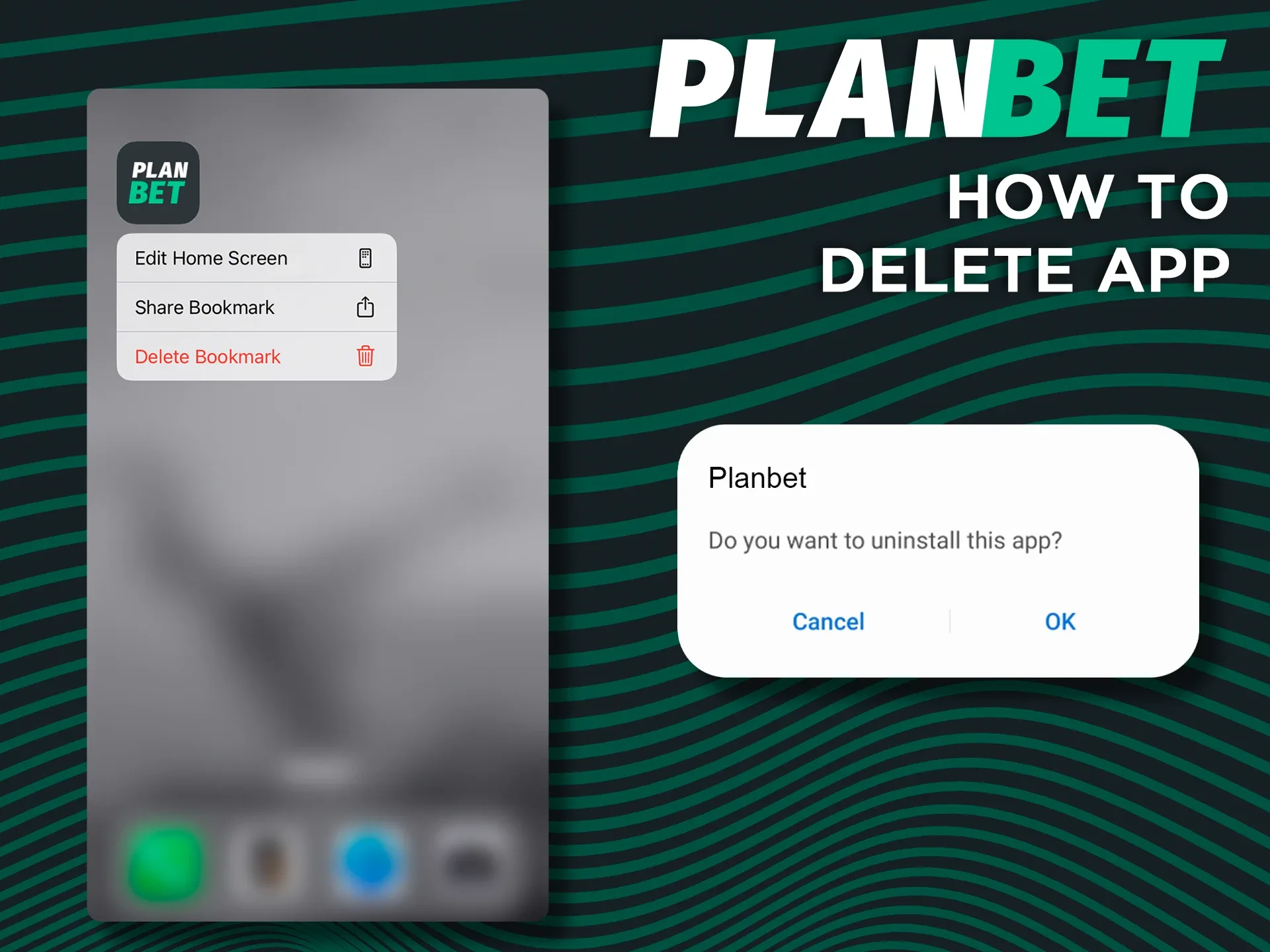 Check out how to uninstall the Planbet app from your devices.
