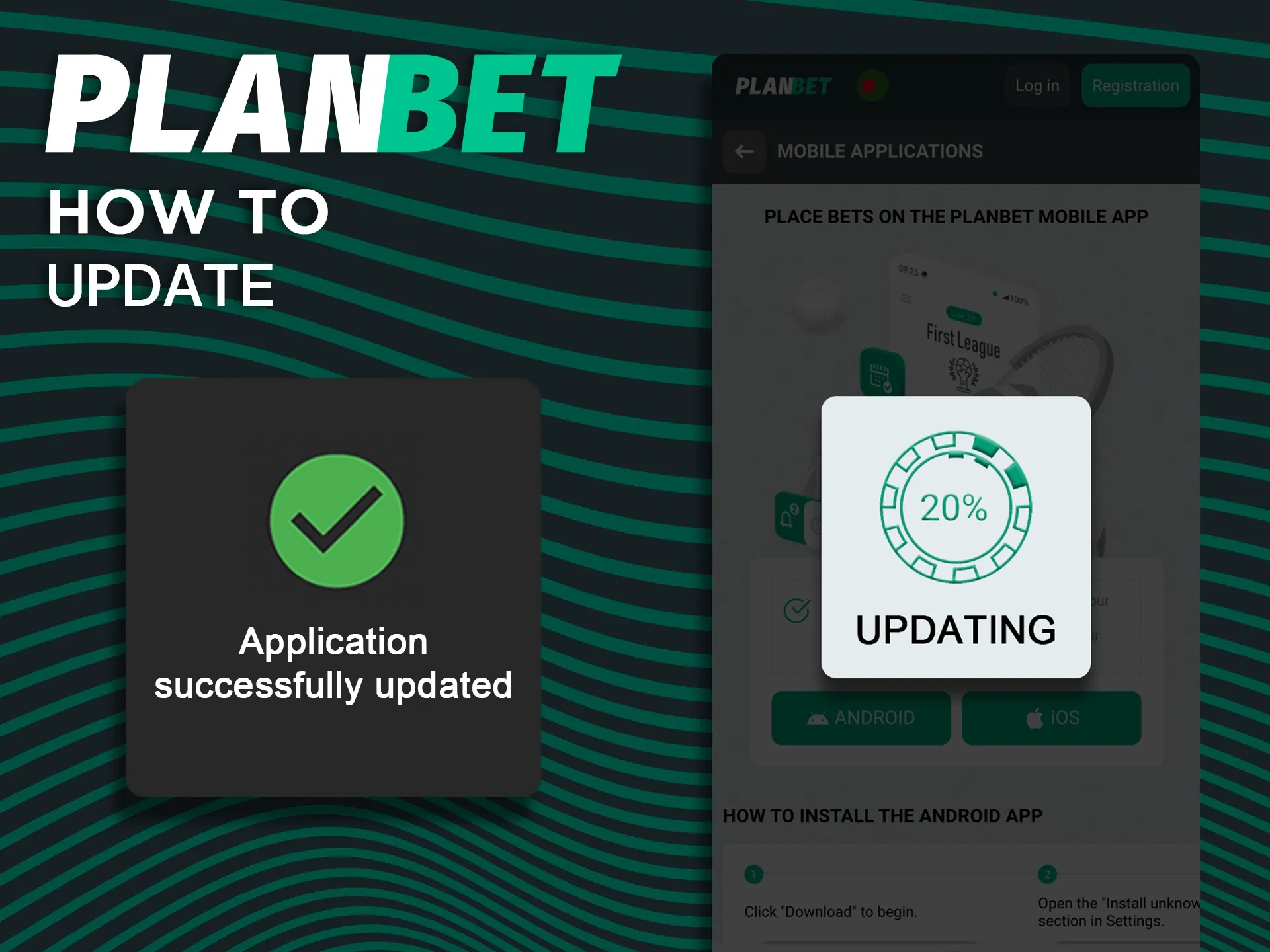 Check if the Planbet app is up to date and update if necessary.